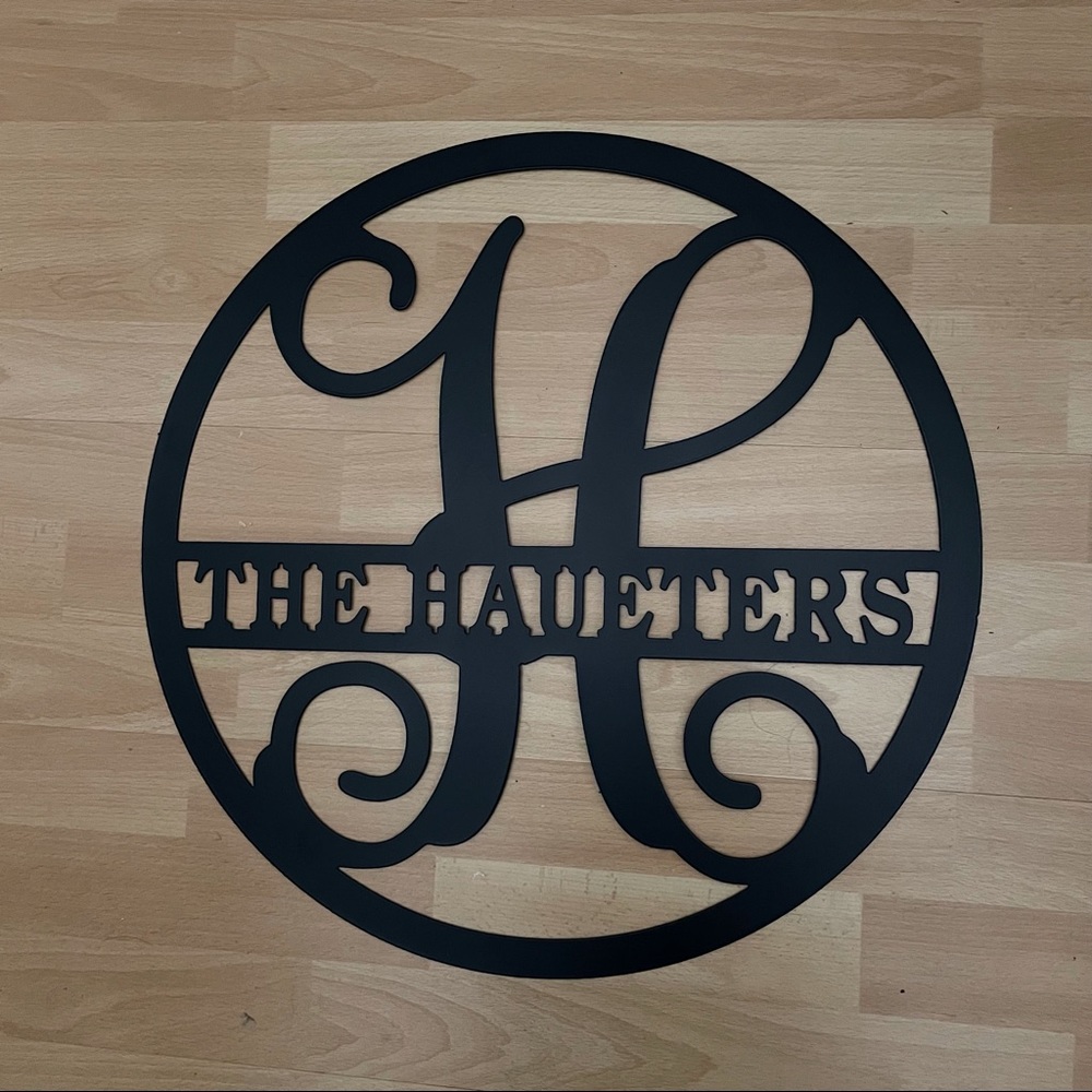 The Haueters Metal Wall Sign Art 20” Black